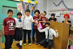 ２日目も元気一杯の中学１年生 