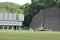 ６月２日仮校舎建築工事開始<br />　