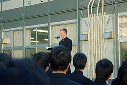 留学生のお別れのあいさつ　日本語がとても流暢でした