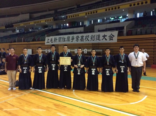 平成27年度 第8回 上毛新聞社旗争奪剣道大会  8月20日 於ALSOKアリーナ　準優勝